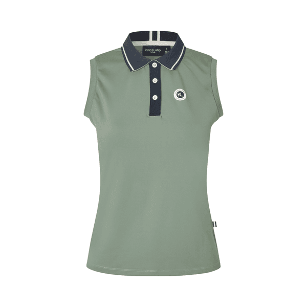 Hovedbilde KLLaura Ladies Sleeveless Polo Pique Top - Green ...