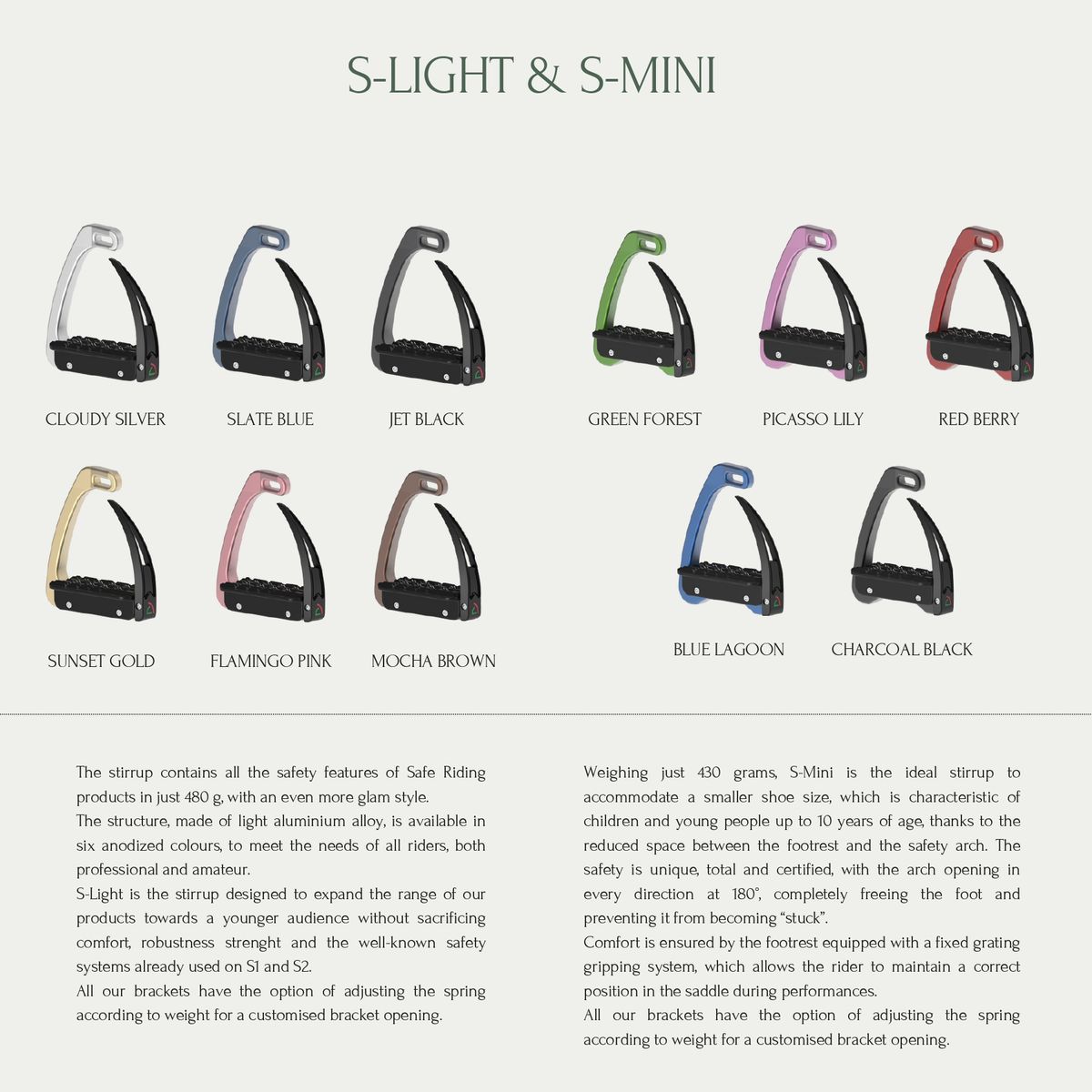 Safe Riding S-Light Sikkerhetsstigbøyler - Jet Black