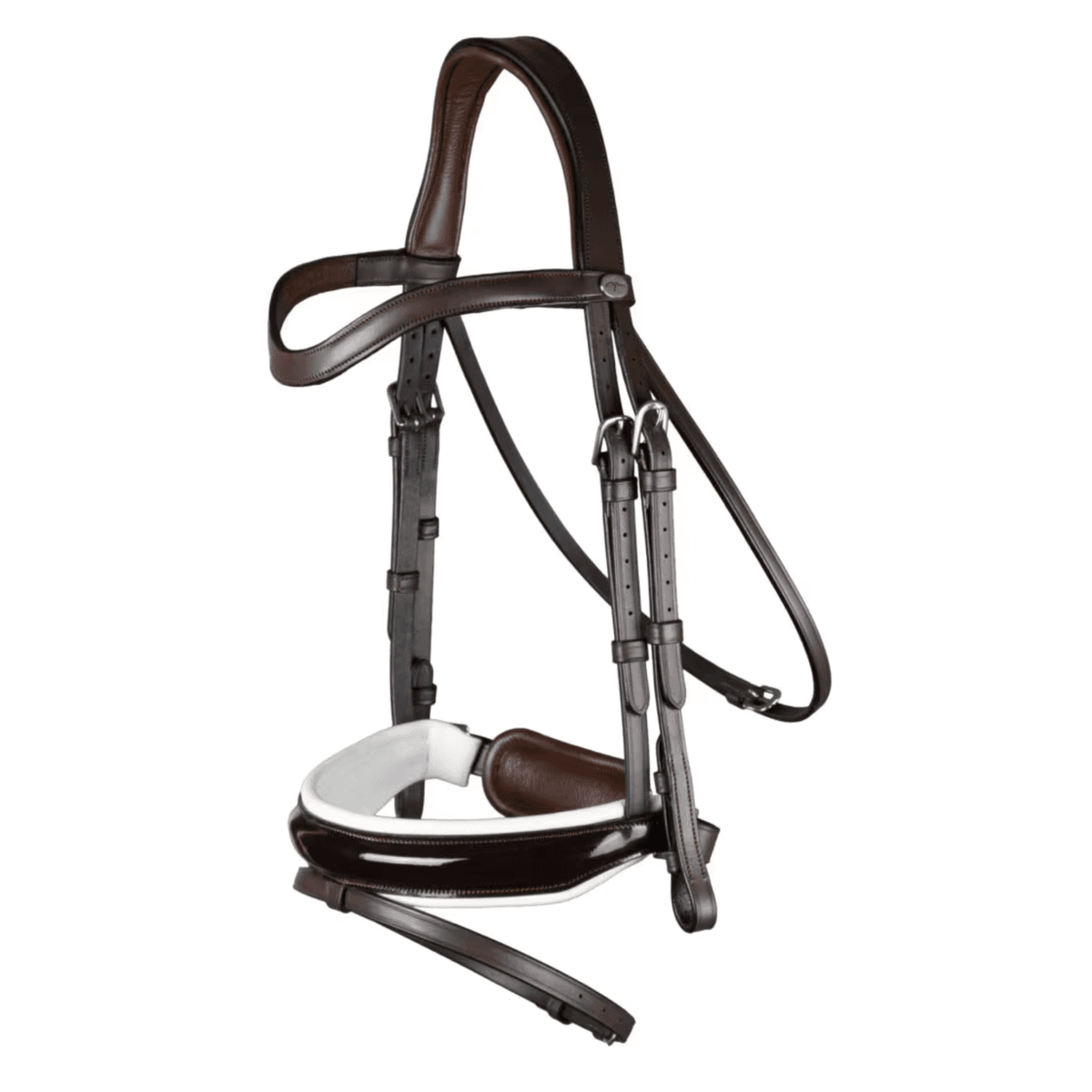 Dyon WO Large Crank Noseband Bridle w Flash Brown