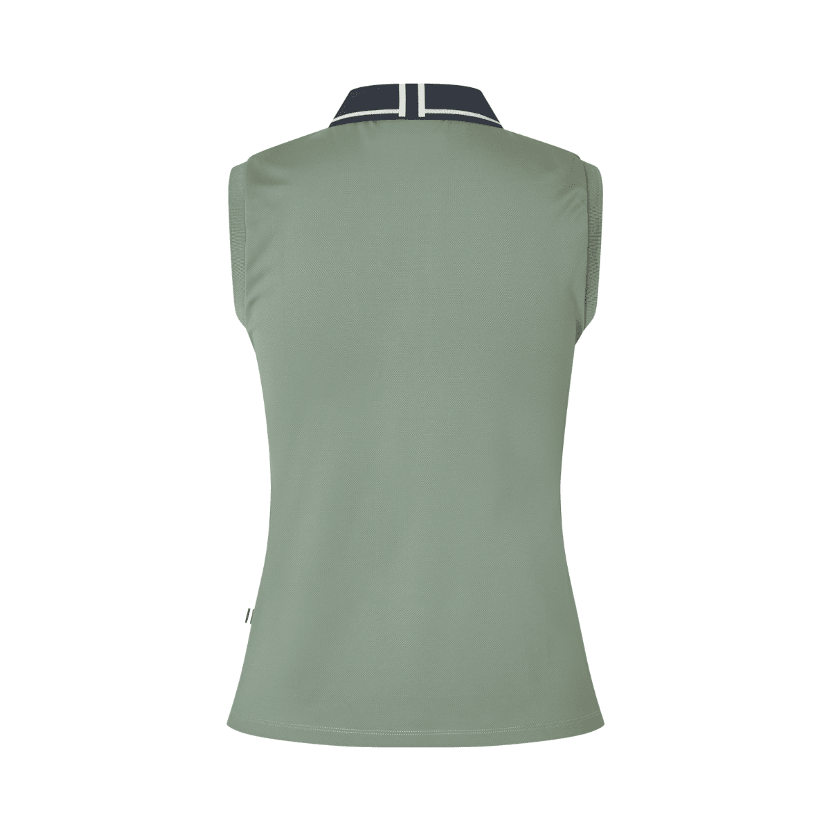 KLLaura Ladies Sleeveless Polo Pique Top - Green Agave