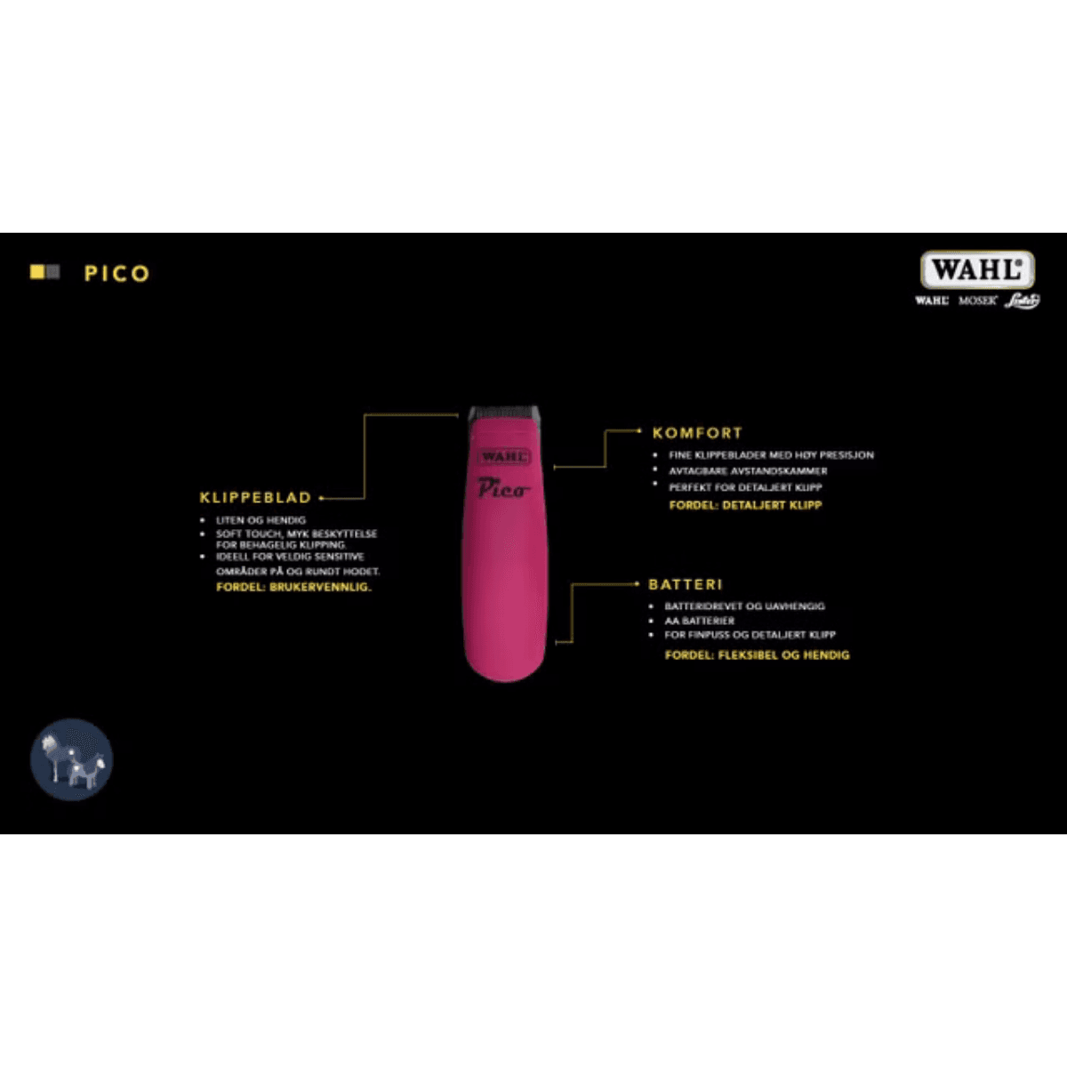 Klippemaskin Wahl Pico