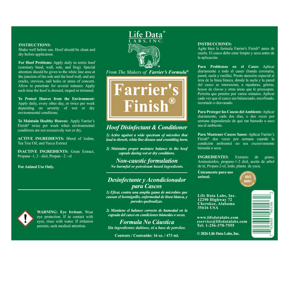 Hovedbilde Farrier's Finish Life Data 473ml.